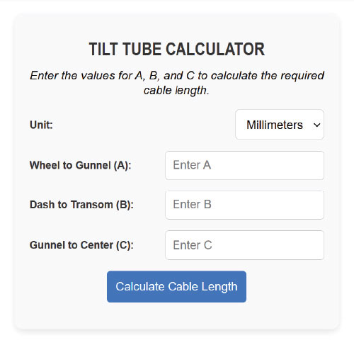 Steering cable calculator