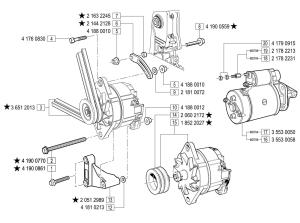 VM Motori MD700 Alternator & Starter Mounts