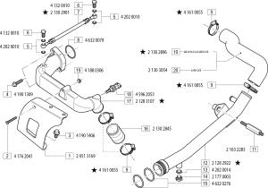 VM Motori MR504 Closed Cooling Cross Over Manifold