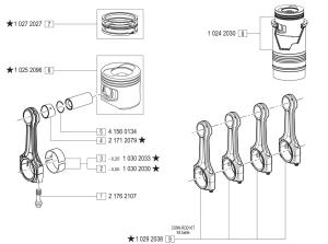 VM Motori MD704 Connecting Rod & Piston