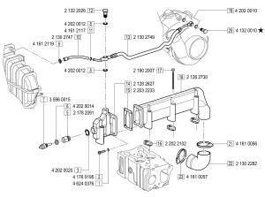 VM Motori MD704 Coolant Manifold Strip