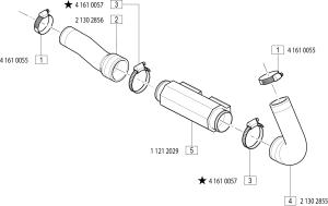 VM Motori MR504 Cooling Hoses and Cooler Sterndrive