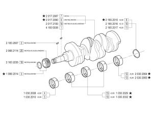VM Motori MD700 Crankshaft