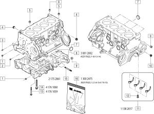 VM Motori MR504 Cylinder Block and Crankcase