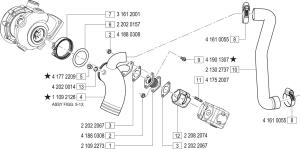 VM Motori MR700 Exhaust Components Inboard