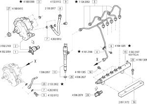 VM Motori MR504 Fuel Injection Pump Lines and Injector 1
