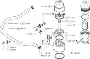 VM Motori MR504 Oil Filter Assembly