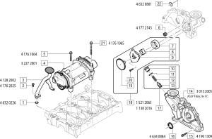 VM Motori MR504 Oil Pump and Balance Shaft