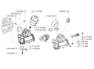 VM Motori MD704 Oil Cooler & Filter Assembly