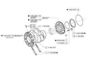 VM Motori MD700 Rear Oil Seal & Bearing Carrier