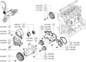 VM Motori MR504 Timing Belt and Components