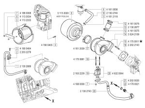 VM Motori MD704 Turbo Charger & Air Filter Assembly