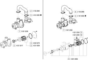 VM Motori MR700 Water Pump Components