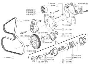 VM Motori MD704 Water Pump & Front Dress