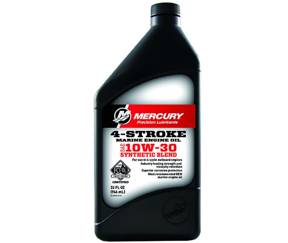 92 8M0142141, Mercury Marine 10W-30 Semi-Synthetic 4-Stroke Engine Oil 946  ml, Mercury